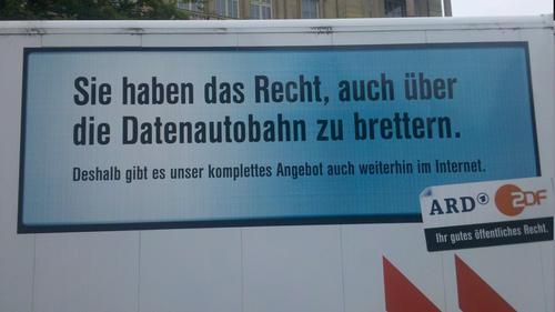 ARD und ZDF wollen Raser auf der Datenautobahn